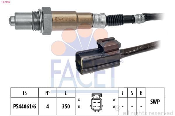 Sonda Lambda FACET Made in Italy - OE Equivalent 10.7196
