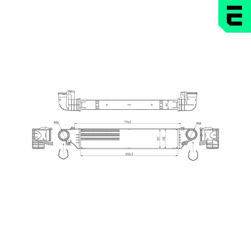 Intercooler, compresor ERA 672089