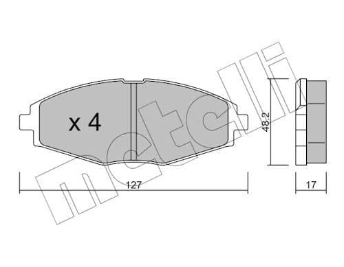 set placute frana,frana disc METELLI 22-0293-0