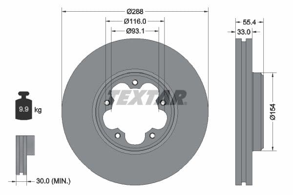 Disc frana TEXTAR PRO 92320303