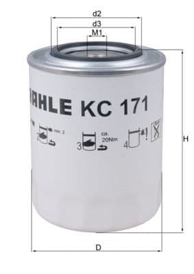 filtru combustibil MAHLE KC 171