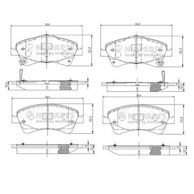 set placute frana,frana disc NIPPARTS N3602133