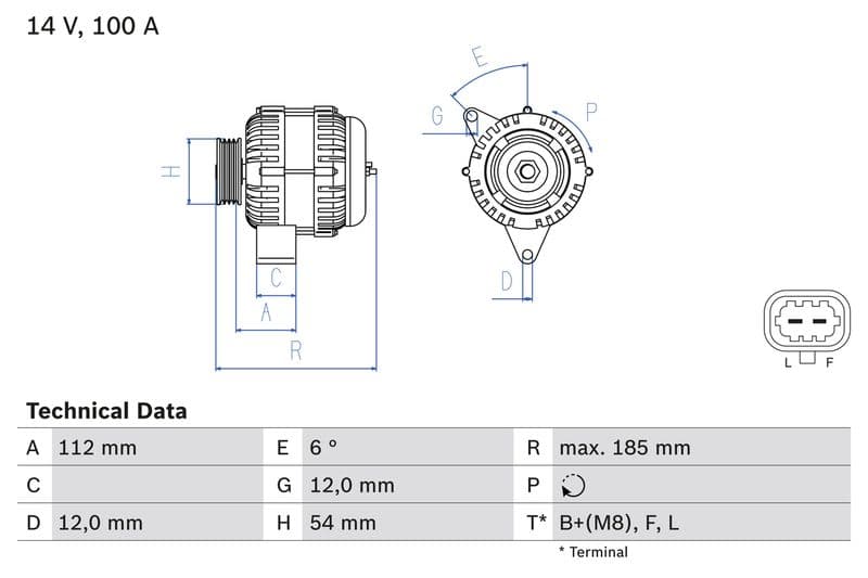 Generator / Alternator BOSCH 0 986 083 450