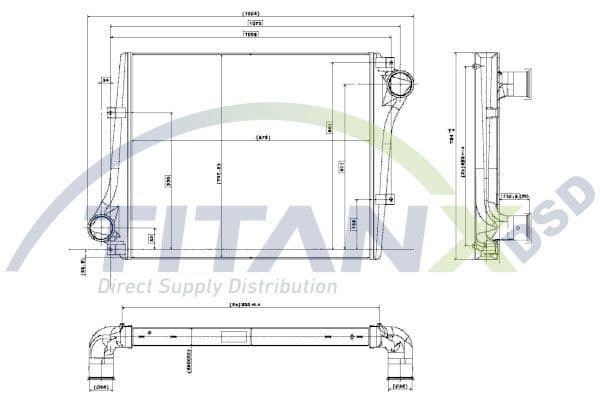 Intercooler, compresor TITANX IX609003