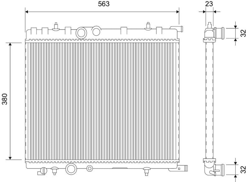 Radiator, racire motor VALEO 701103