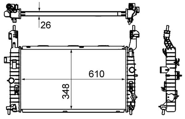Radiator, racire motor MAHLE BEHR CR 833 000S