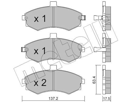 set placute frana,frana disc METELLI 22-0504-0