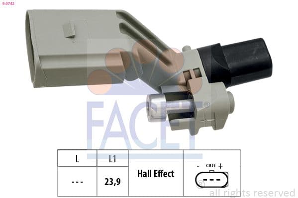 Senzor impulsuri, arbore cotit FACET Made in Italy - OE Equivalent 9.0742