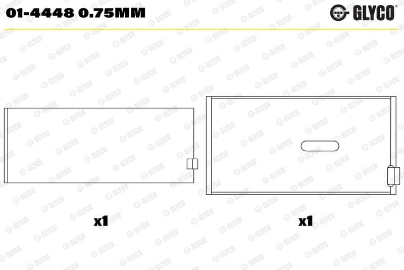Cuzinet bielă GLYCO 01-4448 0.75mm