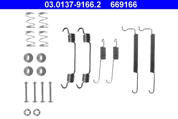 Set accesorii, sabot de frana ATE 03.0137-9166.2