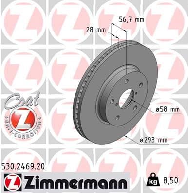 Disc frana ZIMMERMANN COAT Z 530.2469.20