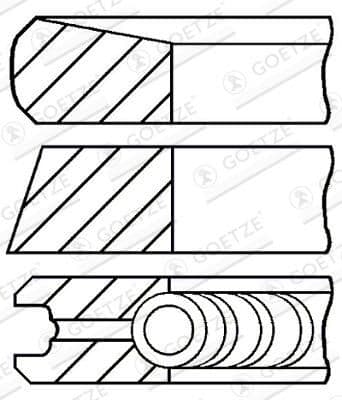 Set segmenti piston GOETZE ENGINE 08-447400-00