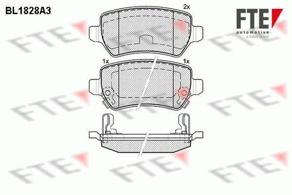 set placute frana,frana disc FTE 9010405