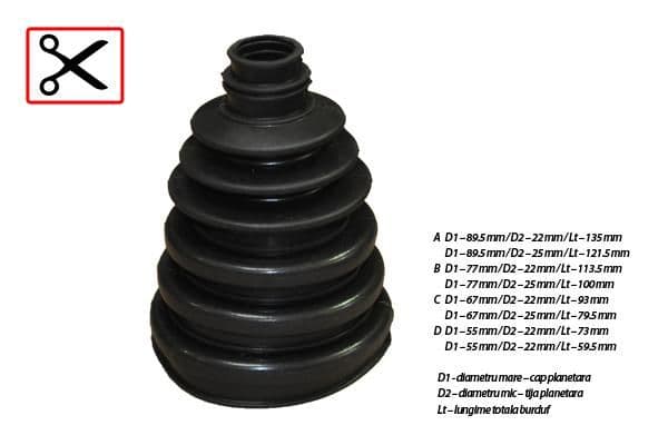 Burduf cauciuc, articulatie planetara ASAM AUTOMOTIVE 32218
