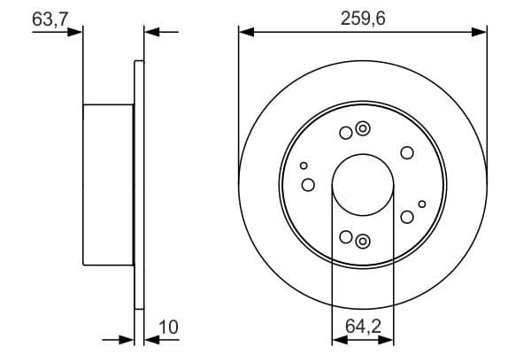 Disc frana BOSCH 0 986 479 V39