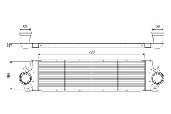 Intercooler, compresor VALEO 818272