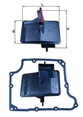 Filtru hidraulic, cutie de viteze automata MAHLE HX 166D