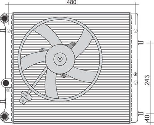 Radiator, racire motor MAGNETI MARELLI 350213851000