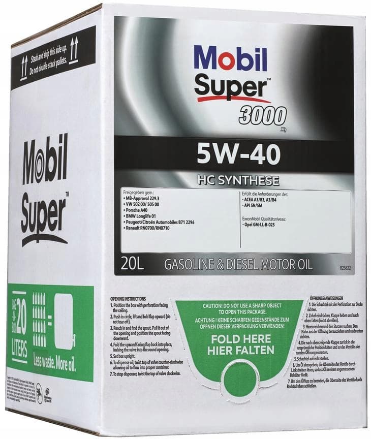 Ulei de motor MOBIL Super 3000 X1 5W-40 20L