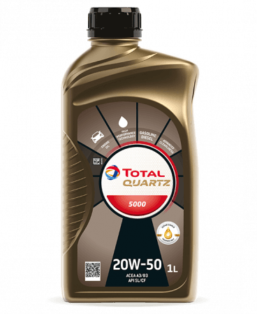 Ulei de motor TOTAL Quartz 5000 Energy 20W-50 1L