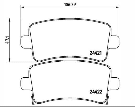 set placute frana,frana disc KRIEGER 0950006054