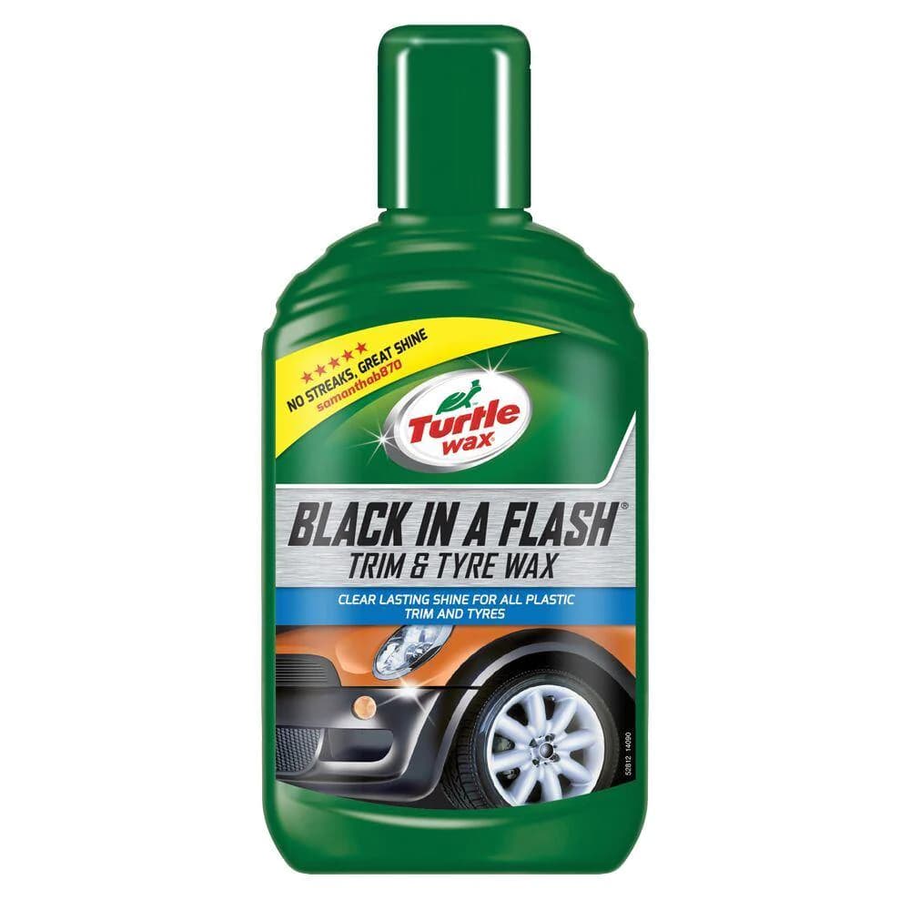 Dressing lucios pentru chedere si anvelope TURTLE WAX Black in a Flash 300ml