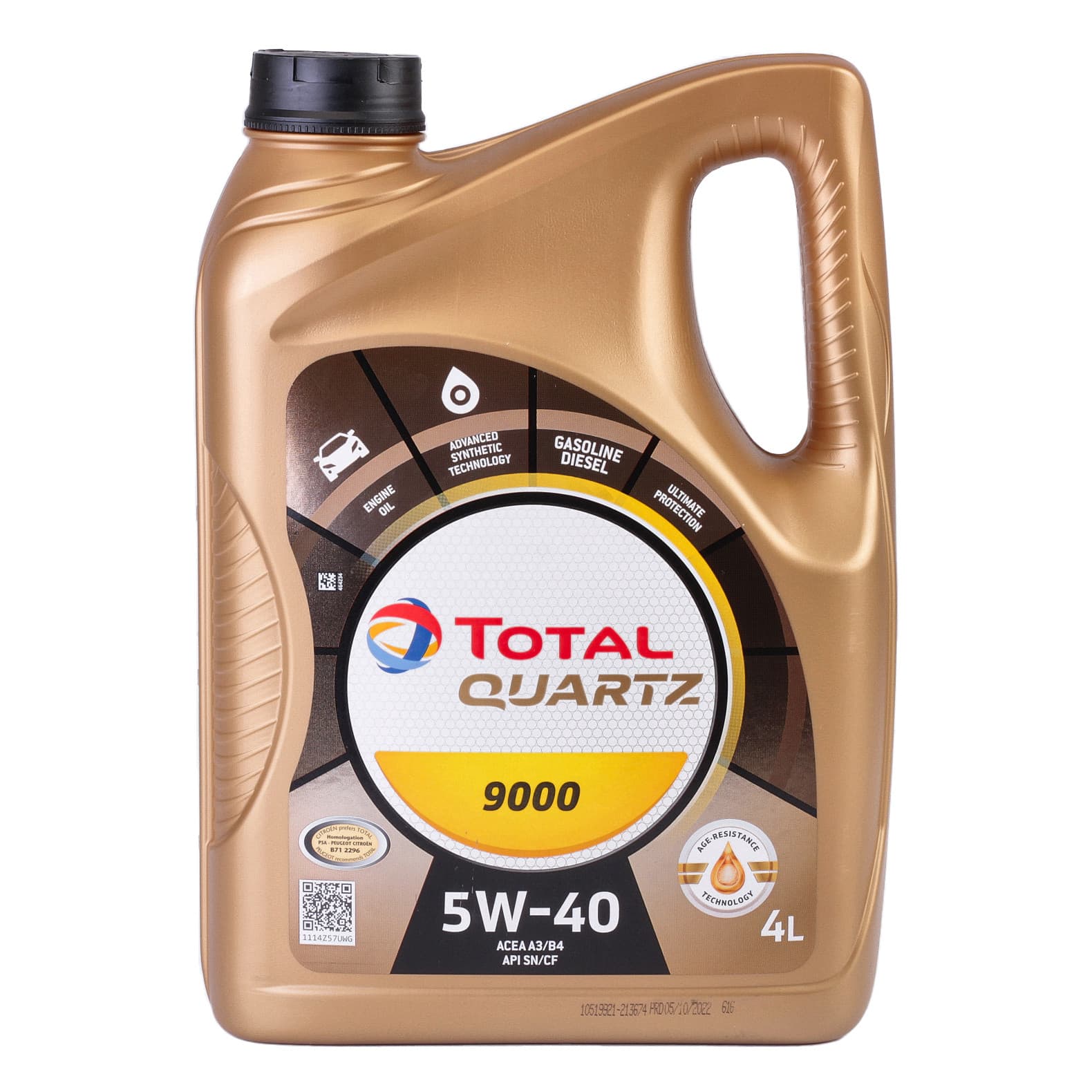 Ulei de motor TOTAL Quartz 9000 5W-40 4L