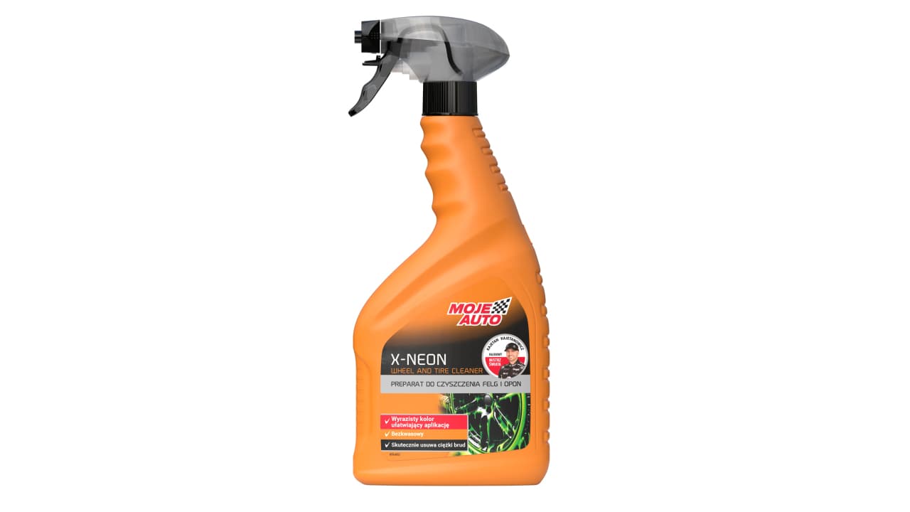 Solutie curatat jante si anvelope MOJE AUTO X-Neon Wheel and Tire Cleaner 750 ml