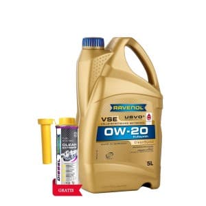 Ulei de motor RAVENOL VSE 0W-20 5L USVO + Aditiv combustibil RAVENOL Diesel Clean Extreme 0.3L