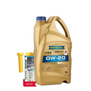 Ulei de motor RAVENOL VSE 0W-20 5L USVO + Aditiv RAVENOL Petrol Clean Extreme 0.3L