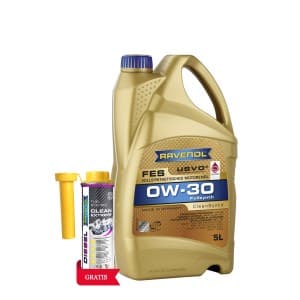Ulei de motor RAVENOL FES 0W-30 5L USVO + Aditiv RAVENOL Diesel Clean Extreme 0.3L