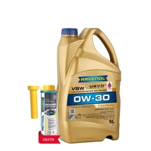 Ulei de motor RAVENOL VSW 0W-30 5L USVO + Aditiv RAVENOL Petrol Power Perf 0.3L