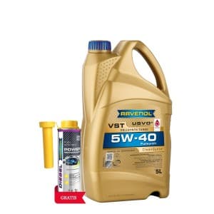 Ulei de motor RAVENOL VST 5W-40 5L USVO + Aditiv RAVENOL Diesel Power Perf 0.3L