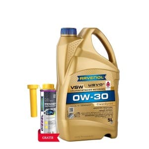 Ulei de motor RAVENOL VSW 0W-30 5L USVO + Aditiv RAVENOL Diesel Power Perf 0.3L