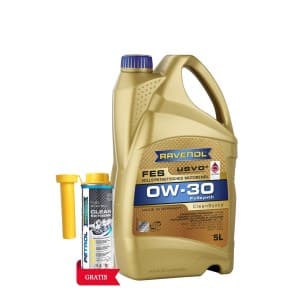 Ulei de motor RAVENOL FES 0W-30 5L USVO + Aditiv RAVENOL Petrol Clean Extreme 0.3L