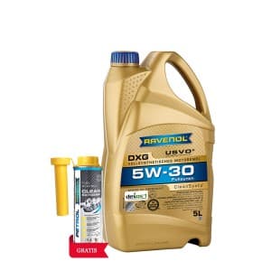 Ulei de motor RAVENOL DXG 5W-30 5L USVO + Aditiv RAVENOL Petrol Clean Extreme 0.3L