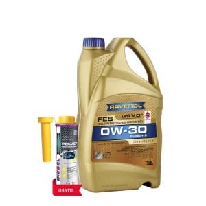Ulei de motor RAVENOL FES 0W-30 5L USVO + Aditiv RAVENOL Diesel Power Perf 0.3L