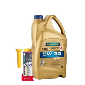 Ulei de motor RAVENOL FDS 5W-30 5L USVO + Aditiv RAVENOL Diesel Clean Extreme 0.3L