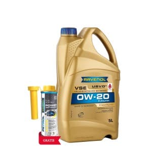Ulei de motor RAVENOL VSE 0W-20 5L USVO + Aditiv RAVENOL Petrol Power Perf 0.3L