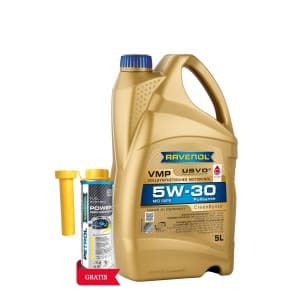 Ulei de motor RAVENOL VMP 5W-30 5L USVO + Aditiv RAVENOL Petrol Power Perf 0.3L