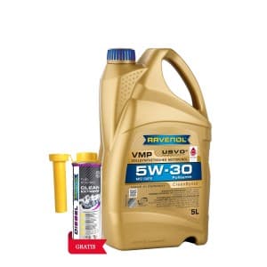 Ulei de motor RAVENOL VMP 5W-30 5L USVO + Aditiv RAVENOL Diesel Clean Extreme 0.3L