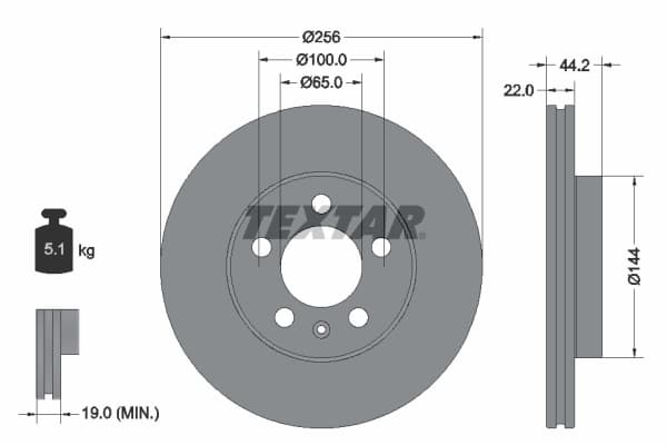 Disc frana TEXTAR 92303803