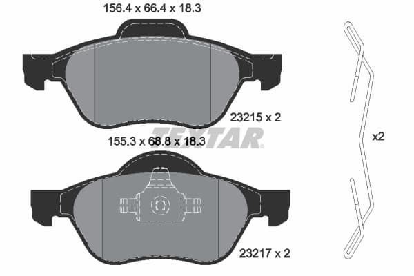 Set placute frana disc TEXTAR 2321502