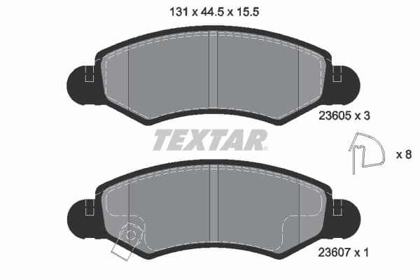 Set placute frana disc TEXTAR 2360501
