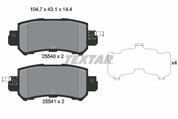 Set placute frana disc TEXTAR 2554001