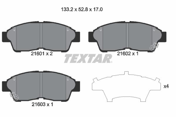 Set placute frana disc TEXTAR 2160101