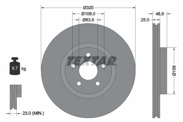 Disc frana TEXTAR 92149105