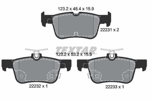 Set placute frana disc TEXTAR 2223101