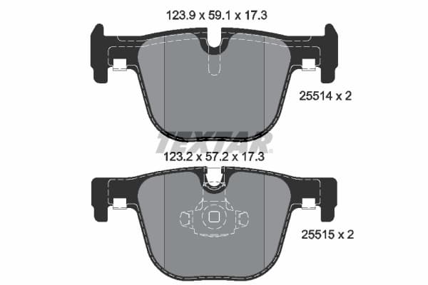 Set placute frana disc TEXTAR 2551401