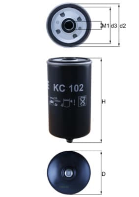Filtru combustibil MAHLE KC 102